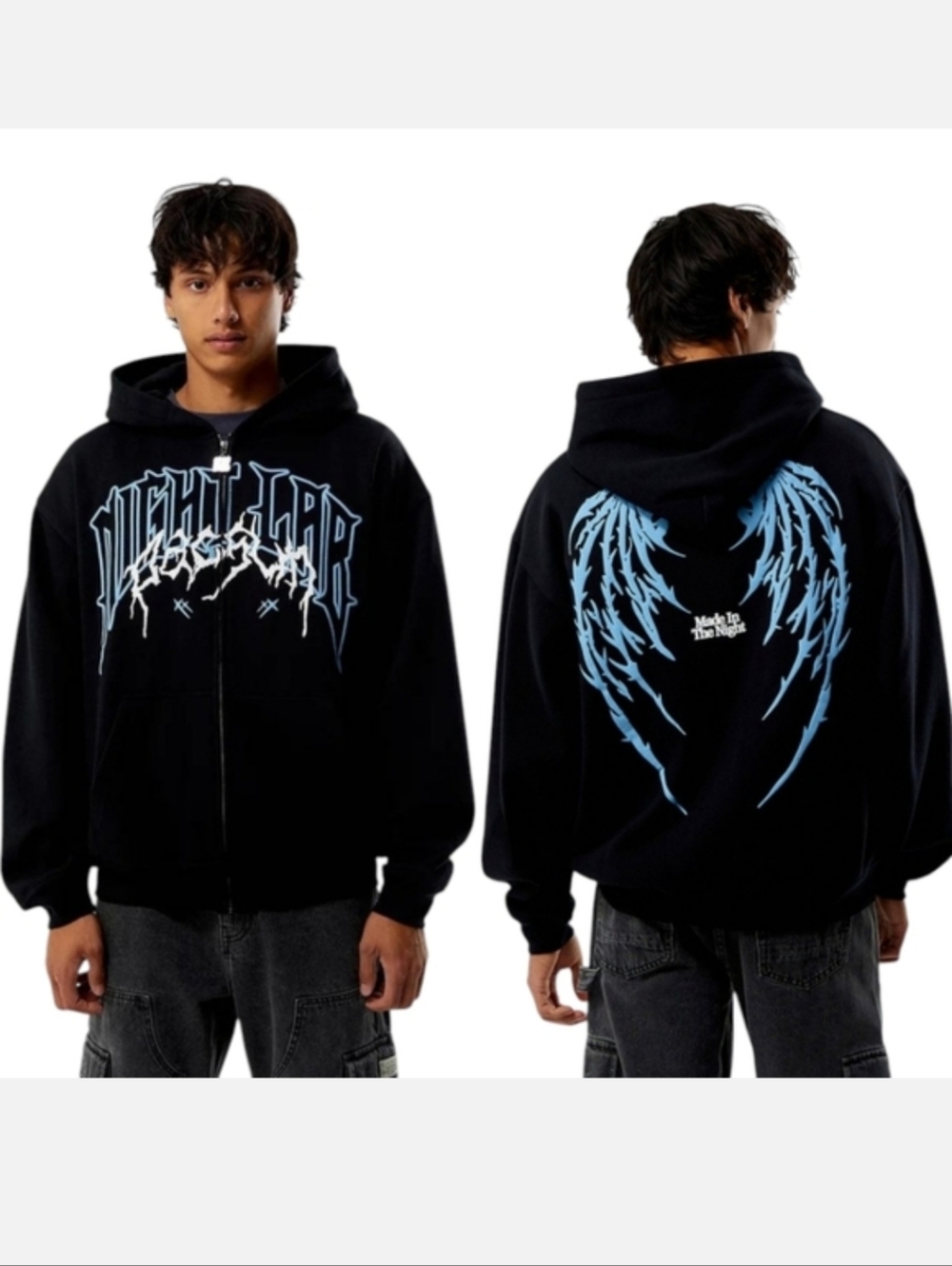 Night Lab NL25h x PacSun Zip Up Hoodie  - Size Small Mens